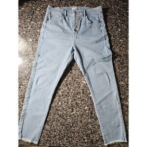 LOFT Womens Skinny Jeggings Denim Jeans Size 30 10 Blue Stretch Pull On (HL219)